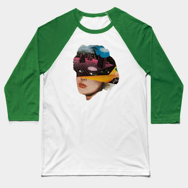 Simple Head Baseball T-Shirt by MoonPatrol